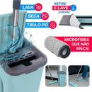 Mop de Limpeza Giratório com Esfregão e Balde Glanori