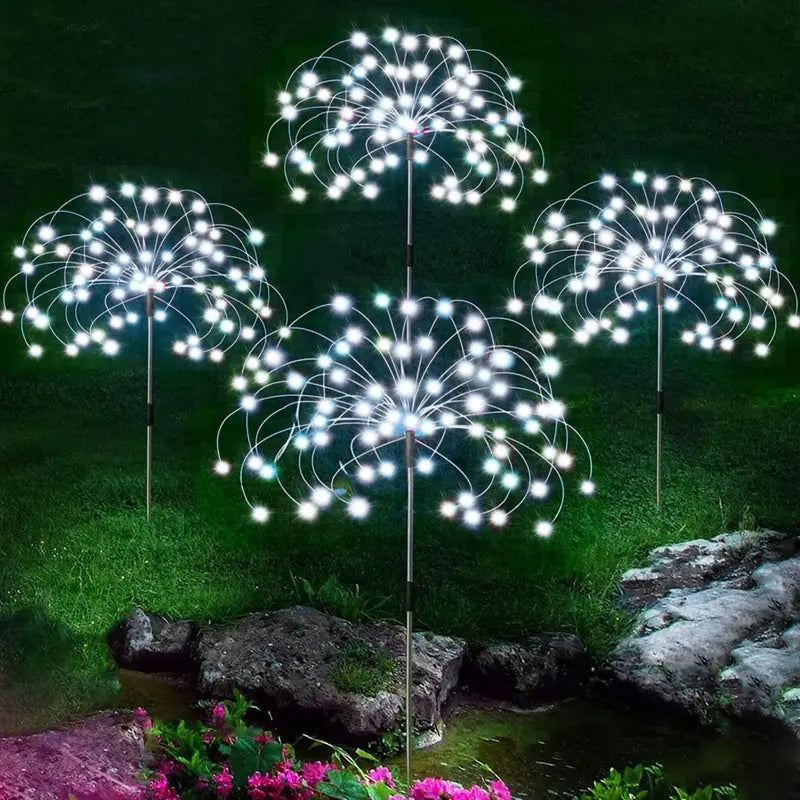 Luminária Led Solar Fogos de Artifício de Jardim Produtgy