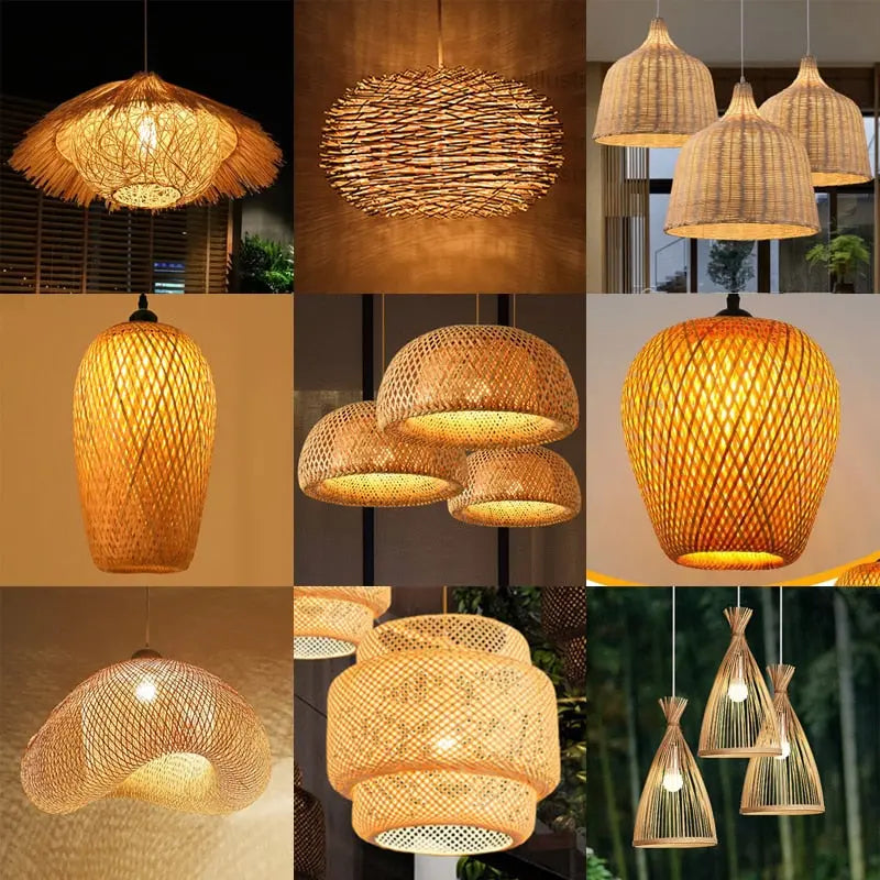Luminária de Bambu Artesanal Para Casa Minha loja
