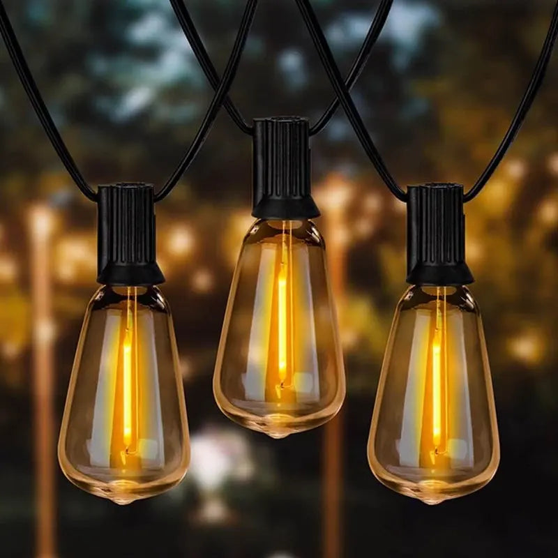 Varal de Luzes com Lâmpadas Bivolt Impermeável para Jardim - GardenLuxe Produtgy